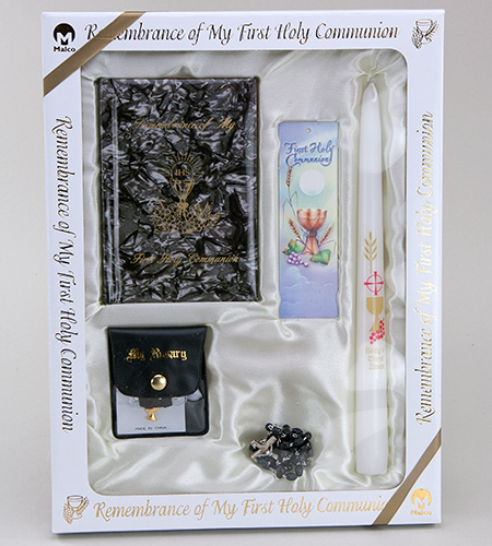 Marian Children's Mass Book First Communion Deluxe Presentation Set Boy