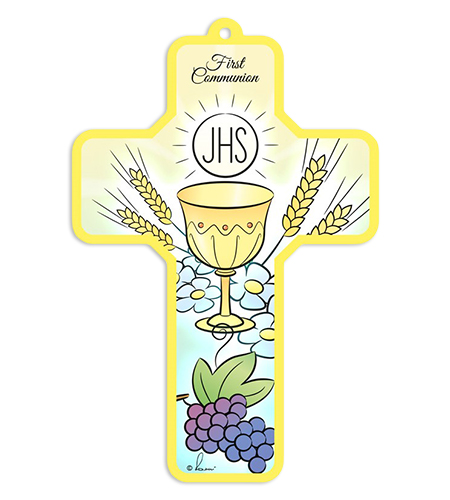 5in WOOD FIRST COMMUNION CROSS