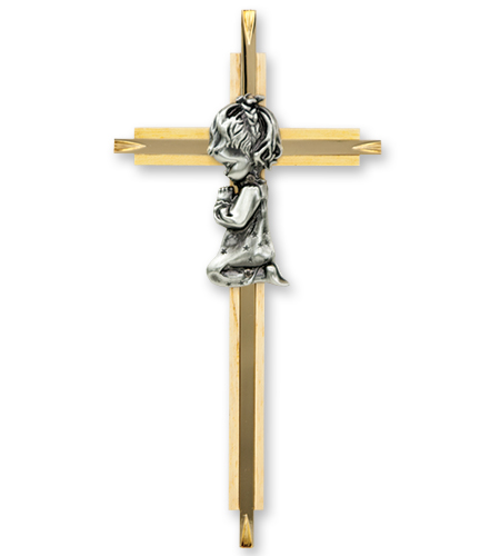 7 in Girl Oak Cross with Silver Corpus