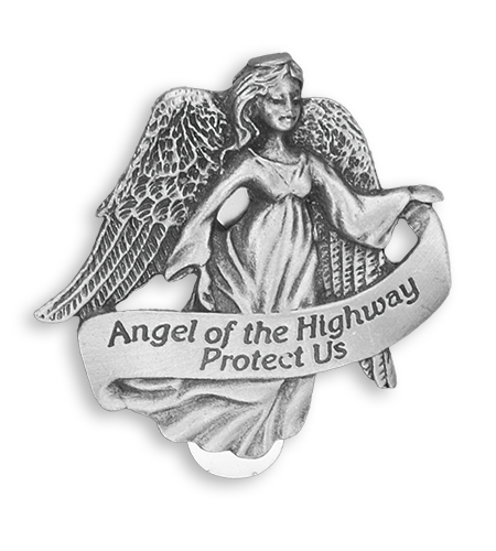 Angel Of The Highway Auto Visor Clip