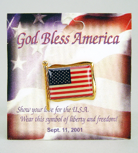 GOD BLESS AMERICA FLAG LAPEL PIN