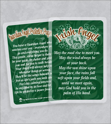 Irish Angel Laminated Prayer Card