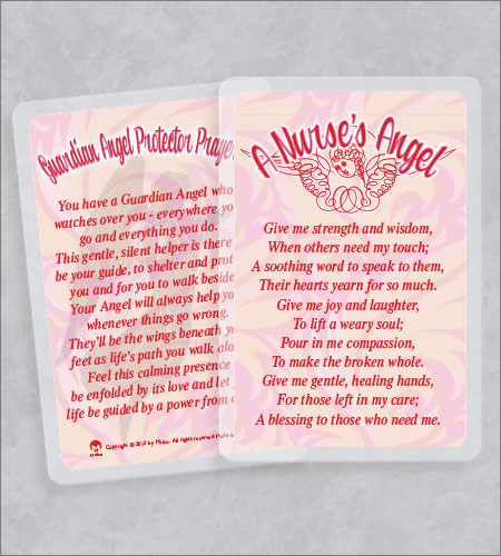 A Nurse's Angel Laminated Prayer Card