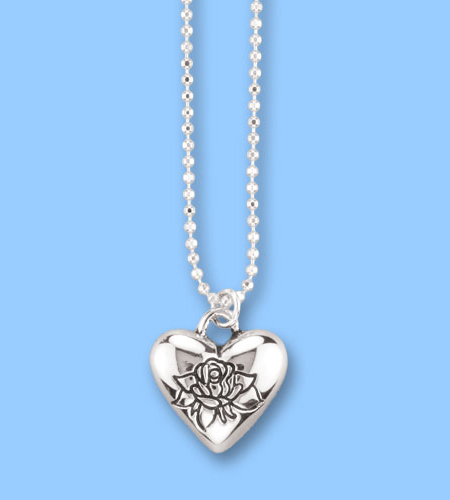 Forever In My Heart Silver Heart Pendant