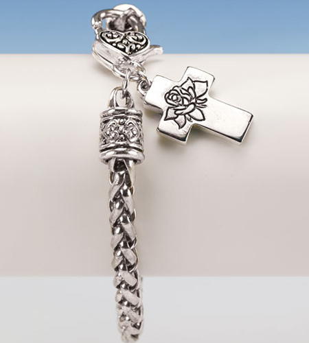 Forever In My Heart Cross Bracelet