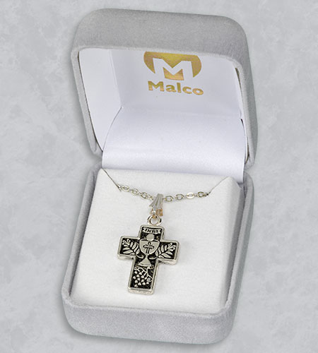 SILVER FIRST COMMUNION CROSS PENDANT