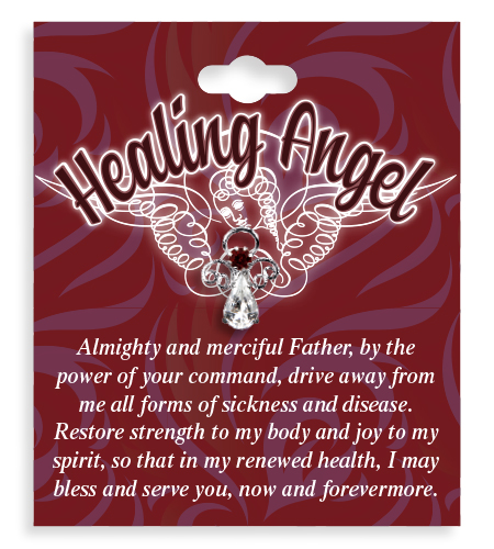 Healing Angel Crystal Lapel Pin