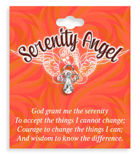 Serenity Angel Crystal Lapel Pin