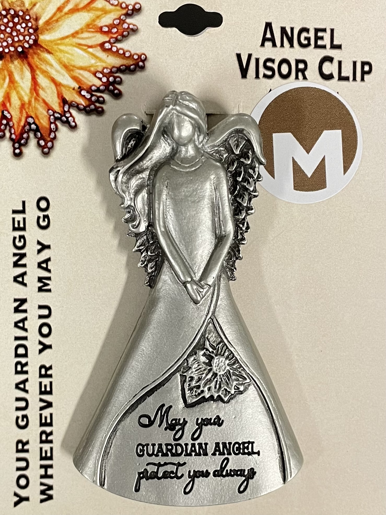 GA PROTECT YOU SCULPTED ANGEL VISOR CLIP