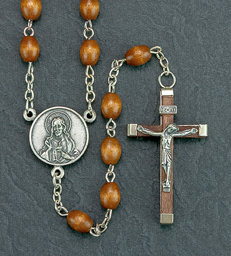 5X7mm Brown Wood Romagna Rosary