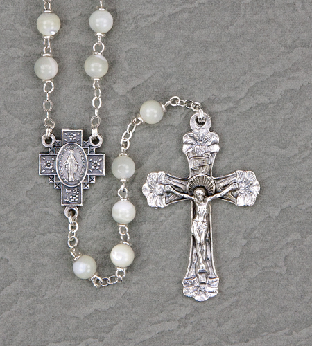 6 mm Mother of Pearl Gemstone Rosary