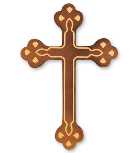 8 in Laser Etched Walnut Cross