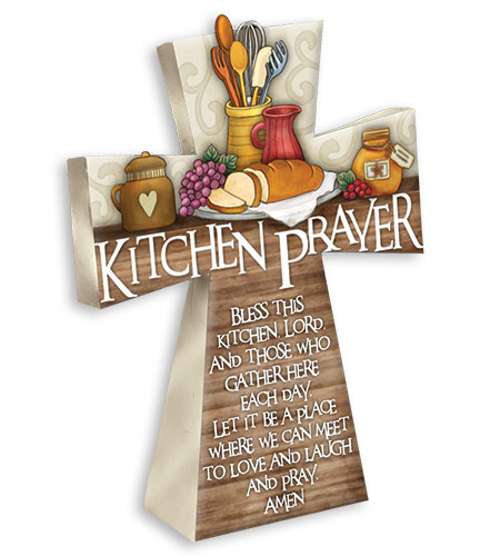 5in TABLETOP KITCHEN PRAYER CROSS