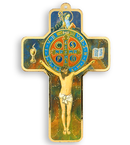 5in WOOD SAINT BENEDICT CROSS