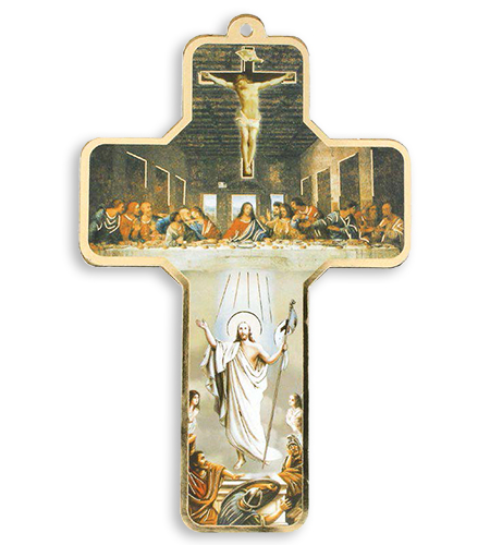 5in WOOD LAST SUPPER CROSS