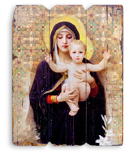 Madonna of the Lillies Wall Plaque