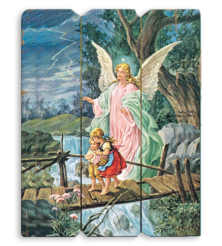 GUARDIAN ANGEL WOODEN PLAQUE