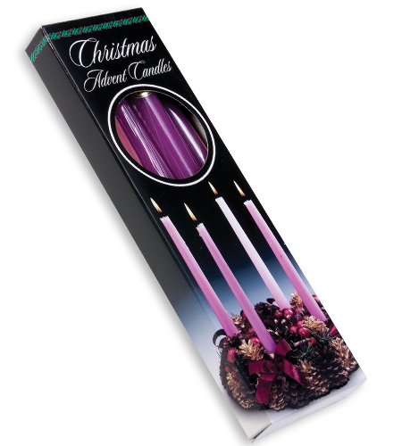 10in Advent Candles 4Pc Set