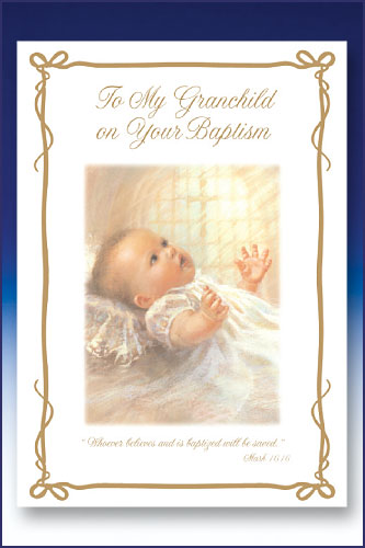 KATHRYN FINCHER BAPTISM GRANDCHILD GREETING CARD