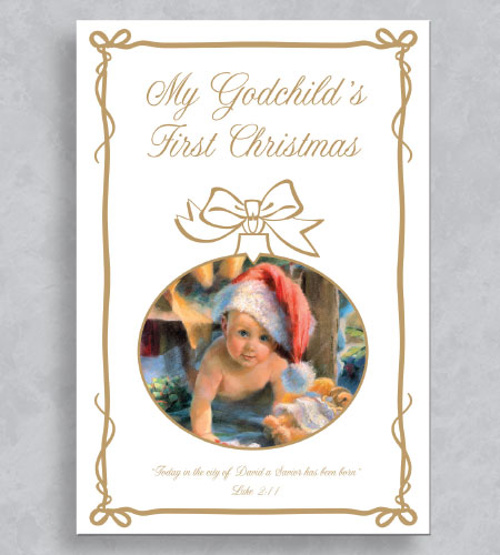 KATHRYN FINCHER GODCHLD FIRST CHRISTMAS GREETING CARD