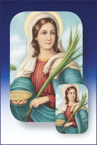 2 in x 3 in Two Dimensional Saint Lucy Holy Card