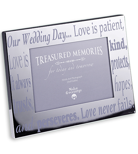 4 in x 6 in in Chrome Wedding Picture Frame