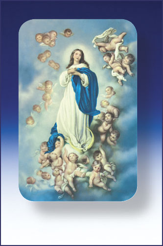 2 in x 3 in The Assumption Plastic Holy Card