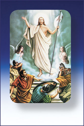 2 in x 3 in Resurrection Plastic Holy Card | 47732 | Home