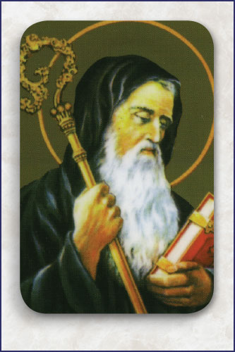 2x3 ST BENEDICT PLASTIC HOLY CARD