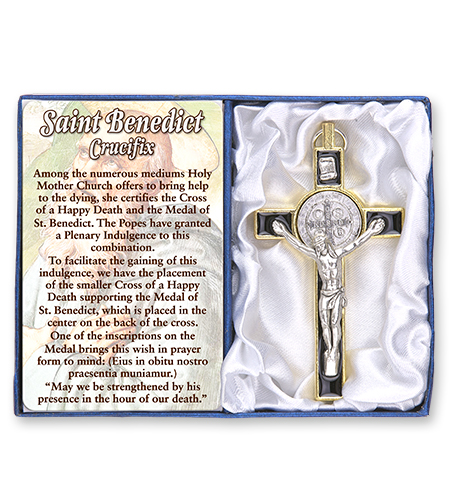 3 in Black Saint Benedict Cross