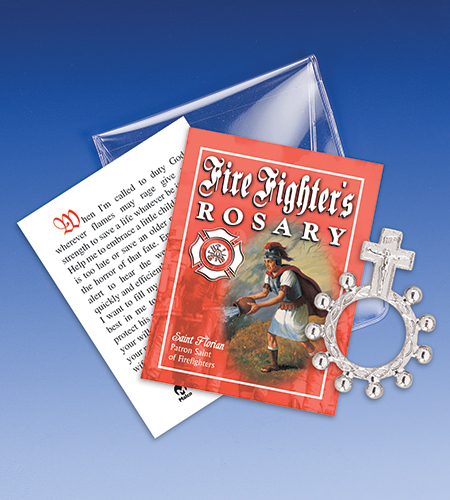 Saint Florian Firefighter Rosary Ring Packet