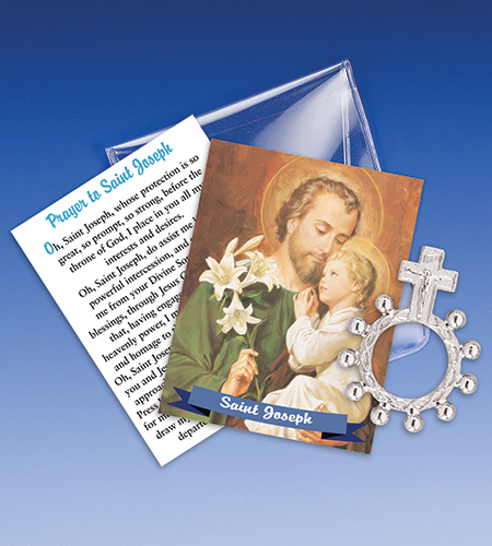 Saint Joseph Rosary Ring In Pouch