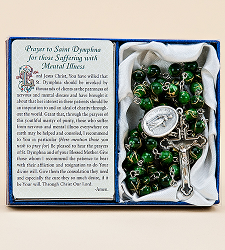 St Dymphna/Mental Illness Healing Rosary Boxed