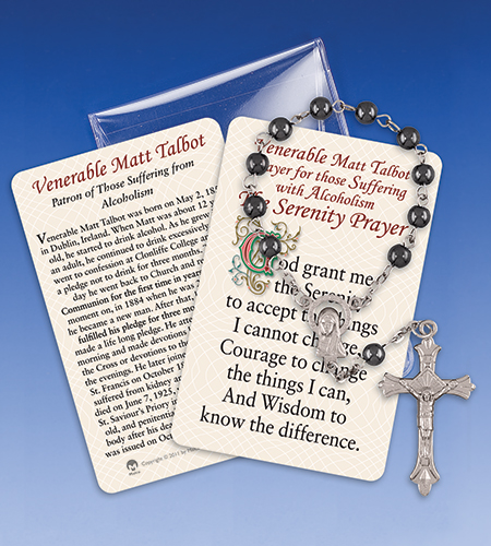 Matt Talbot/AlcoHolism Healing 1 Decade Rosary with Prayer Card