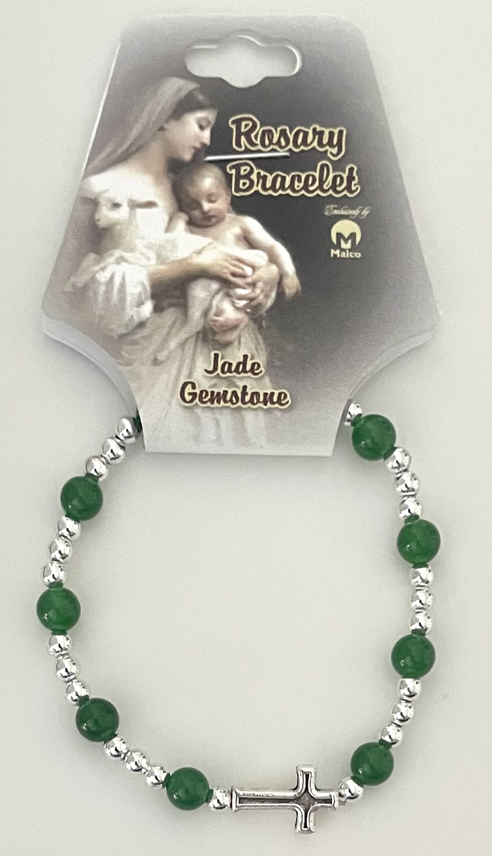 6mm JADE GEMSTONE ELASTIC BRACELET