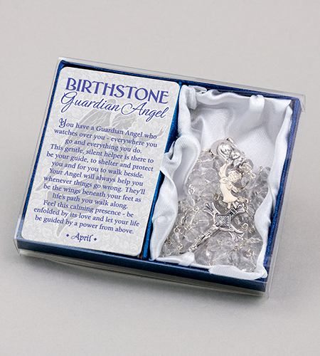 Guardian Angel Birthstone Rosary April