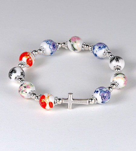 CERAMIC FLORAL BRACELET