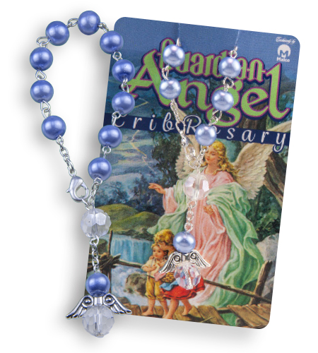 BLUE ONE DECADE CRIB ROSARY