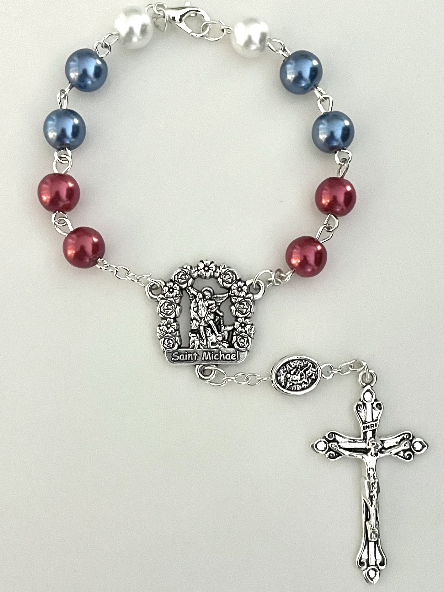 8mm MULTI COLOR PEARL AUTO ROSARY