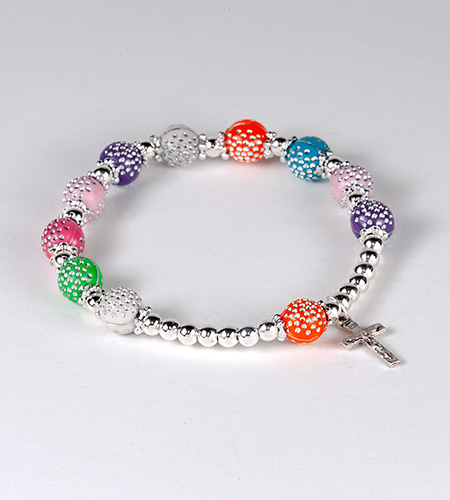 8mm MULTI BRACELET WITH SILVER SPACERS