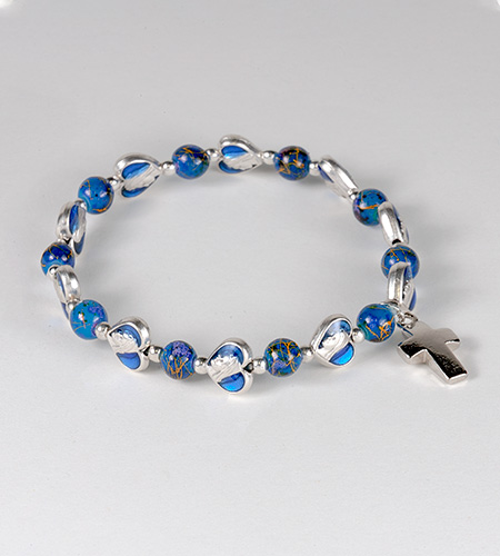 6mm SAPPHIRE BRACELET WITH MADONNA MEDALS
