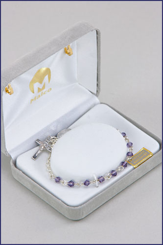 4mm AMETHYST RONDELLE CRYSTAL BRACELET