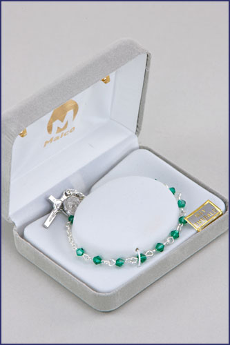 4mm EMERALD RONDELLE CRYSTAL BRACELET