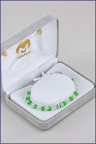 4mm PERIDOT RONDELLE CRYSTAL  BRACELET