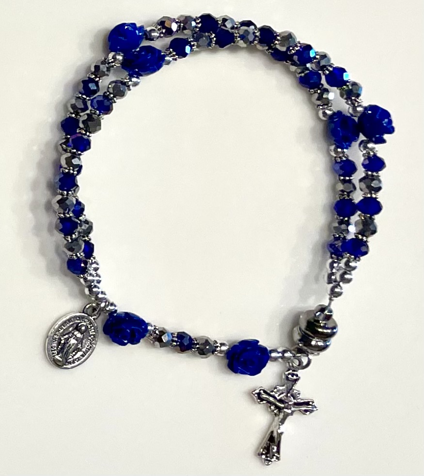 59 BEAD SAPPHIRE ROSARY BRACELET