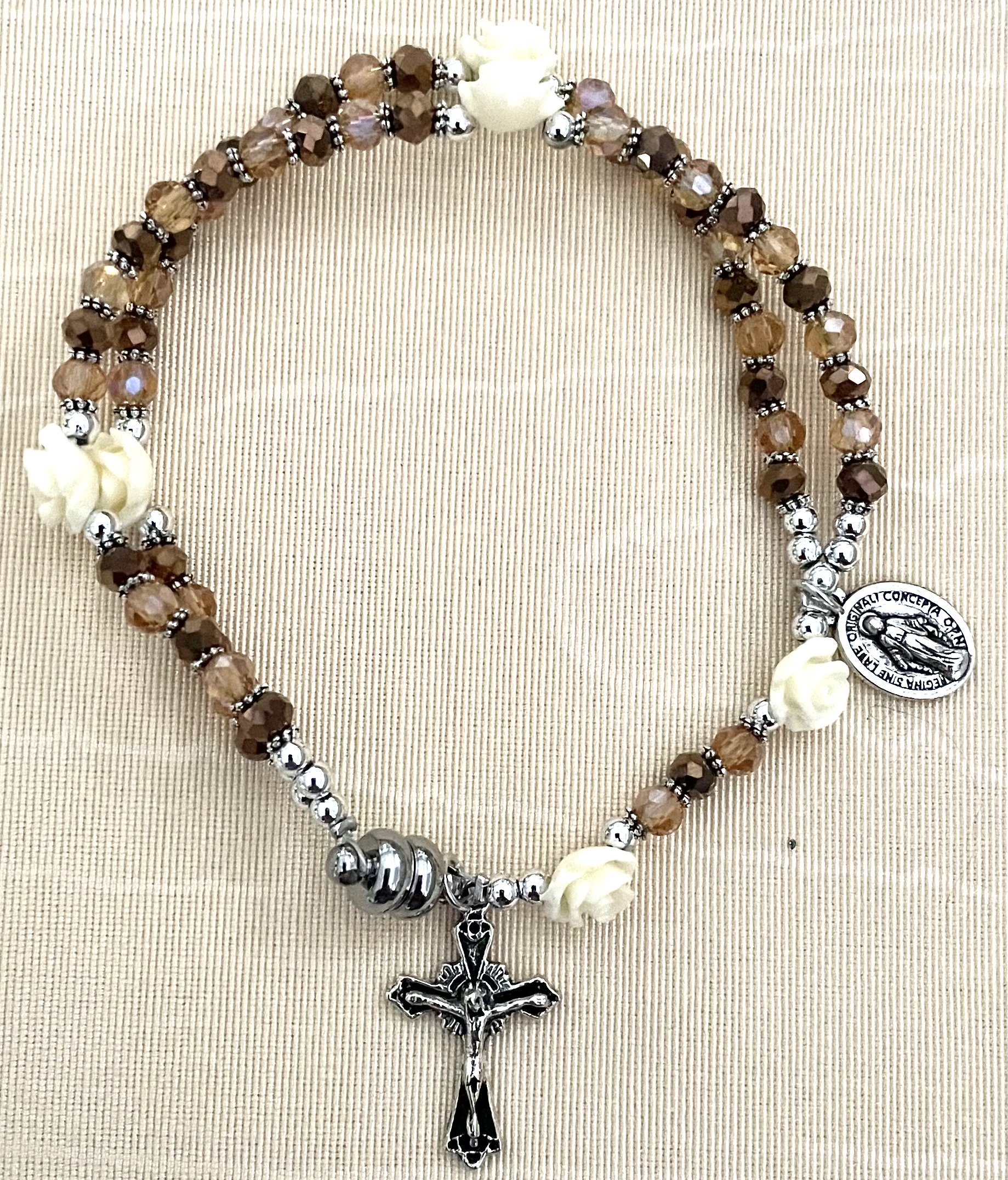 59 BEAD TOPAZ ROSARY BRACELET