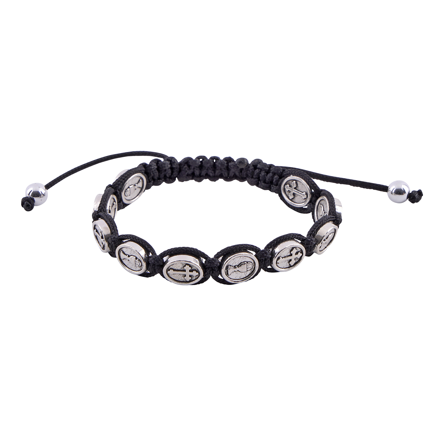 Black First Communion Chalice Macrame Bracelet