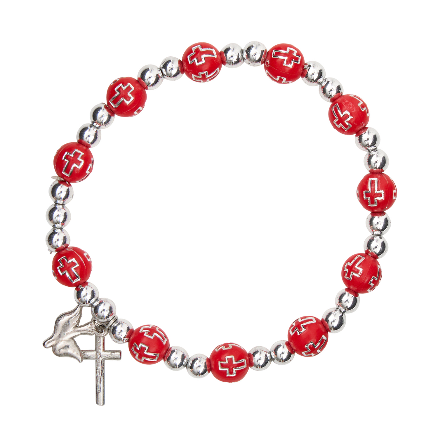 Holy Spirit Confirmation Cross Rosary Bracelet