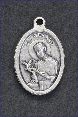 OVAL OXIDIZED MEDAL ST. GERARD /9