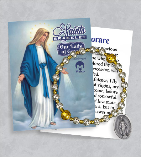 Our Lady of Grace Bracelet with Prayer Card